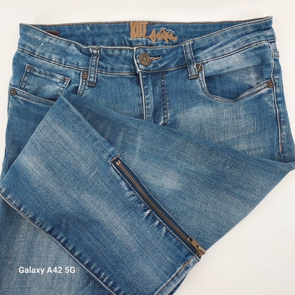 Kut from the Kloth Womens Size 8 Blue Ankle Zip Stretch Jeans KP7019MA1